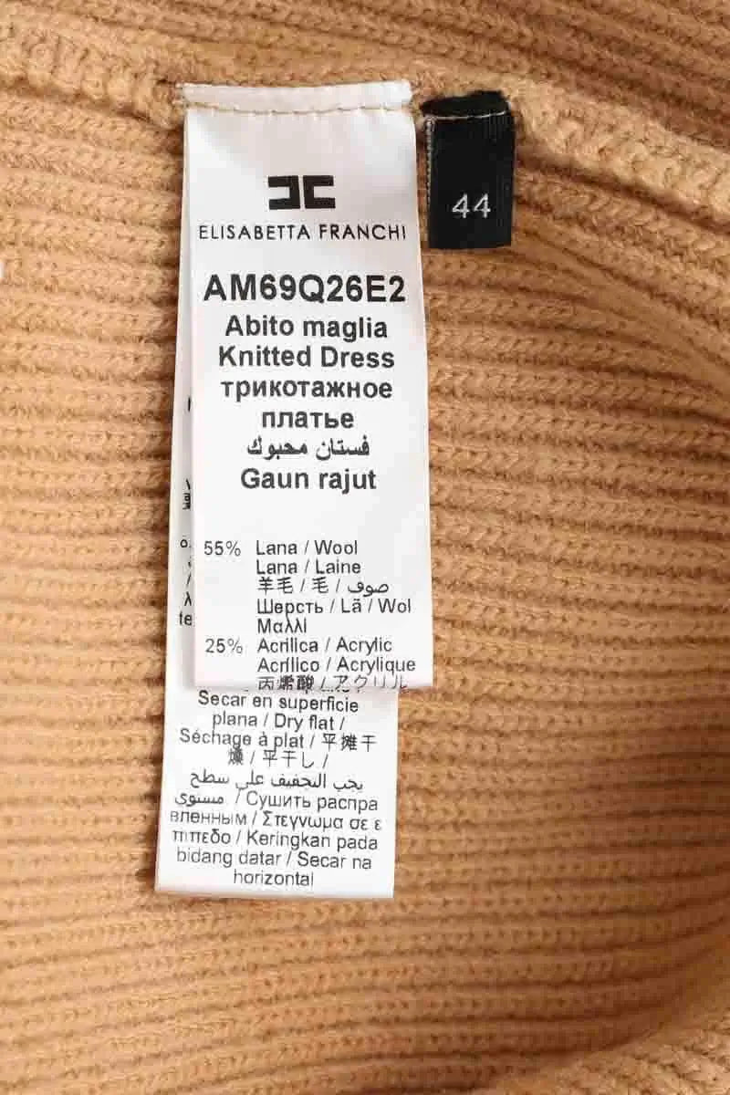 Robe Elisabetta Franchi Camel en Laine