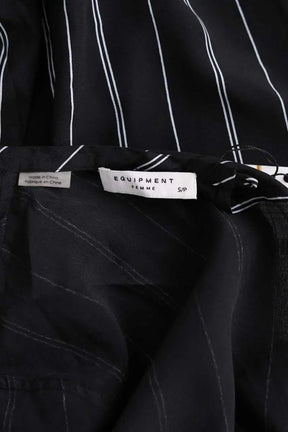 Robe Equipment Noir en Soie