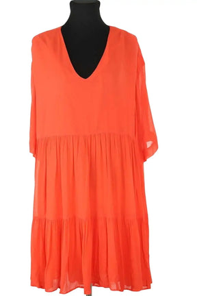 Robe Essentiel Antwerp Orange en Viscose, taille XXL - Seconde Main