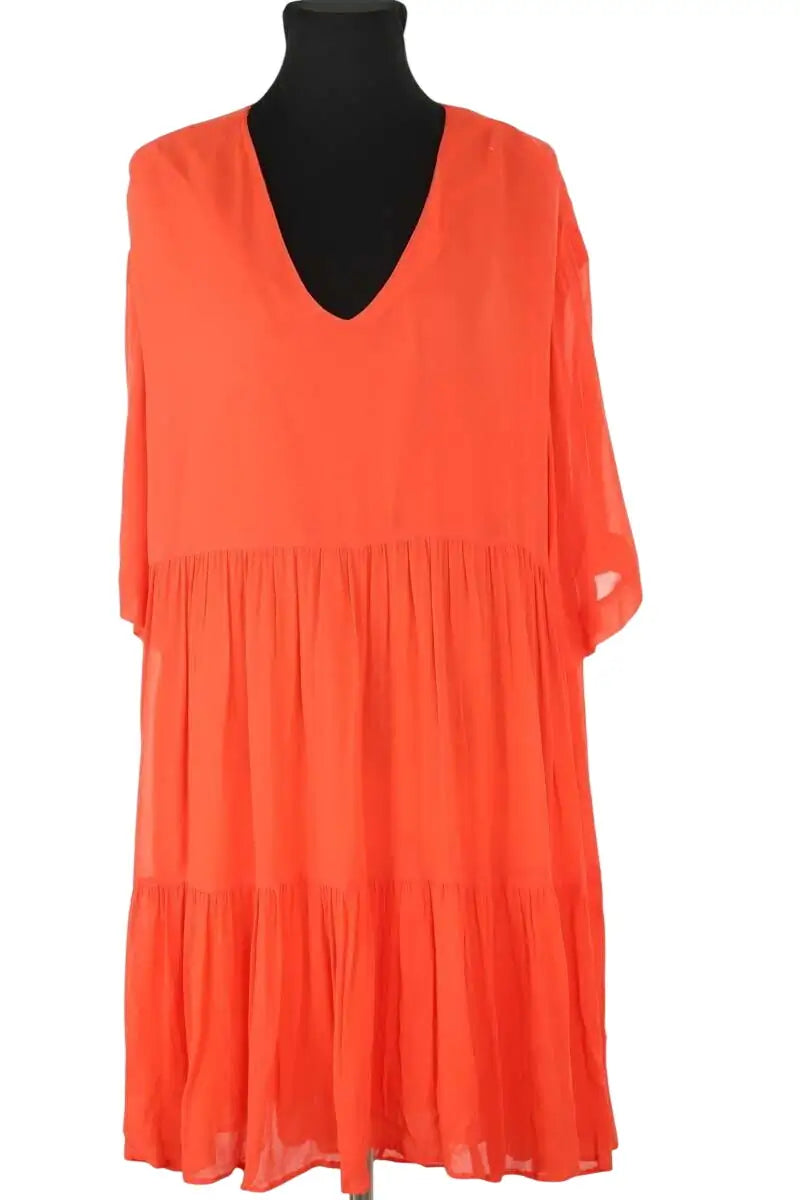 Robe Essentiel Antwerp Orange en Viscose, taille XXL - Seconde Main