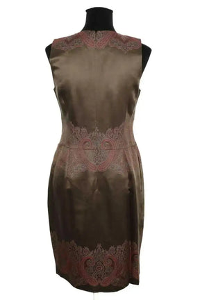 Robe Etro Kaki en Soie