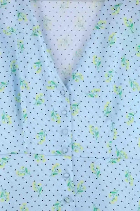Robe From Future Bleu en Soie