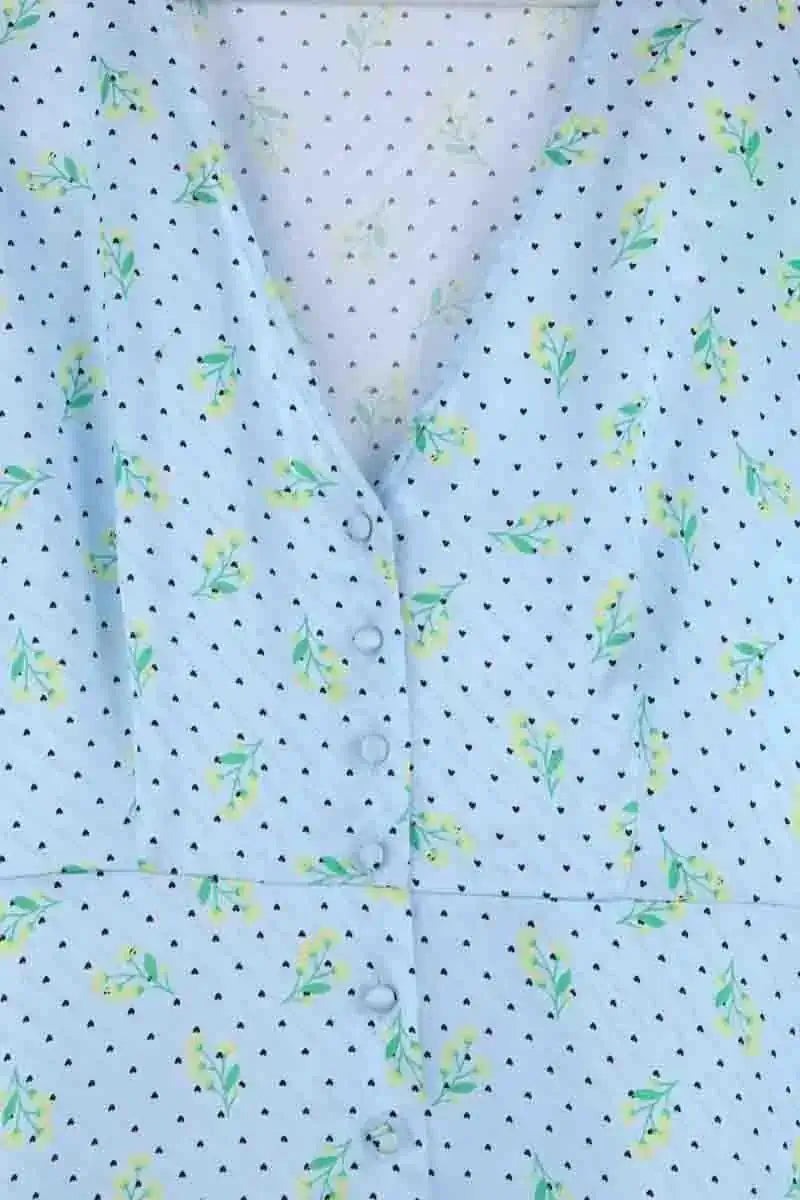 Robe From Future Bleu en Soie