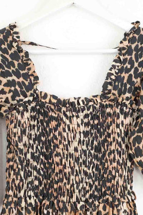 Robe Ganni Beige en Coton