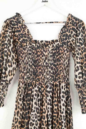 Robe Ganni Beige en Coton