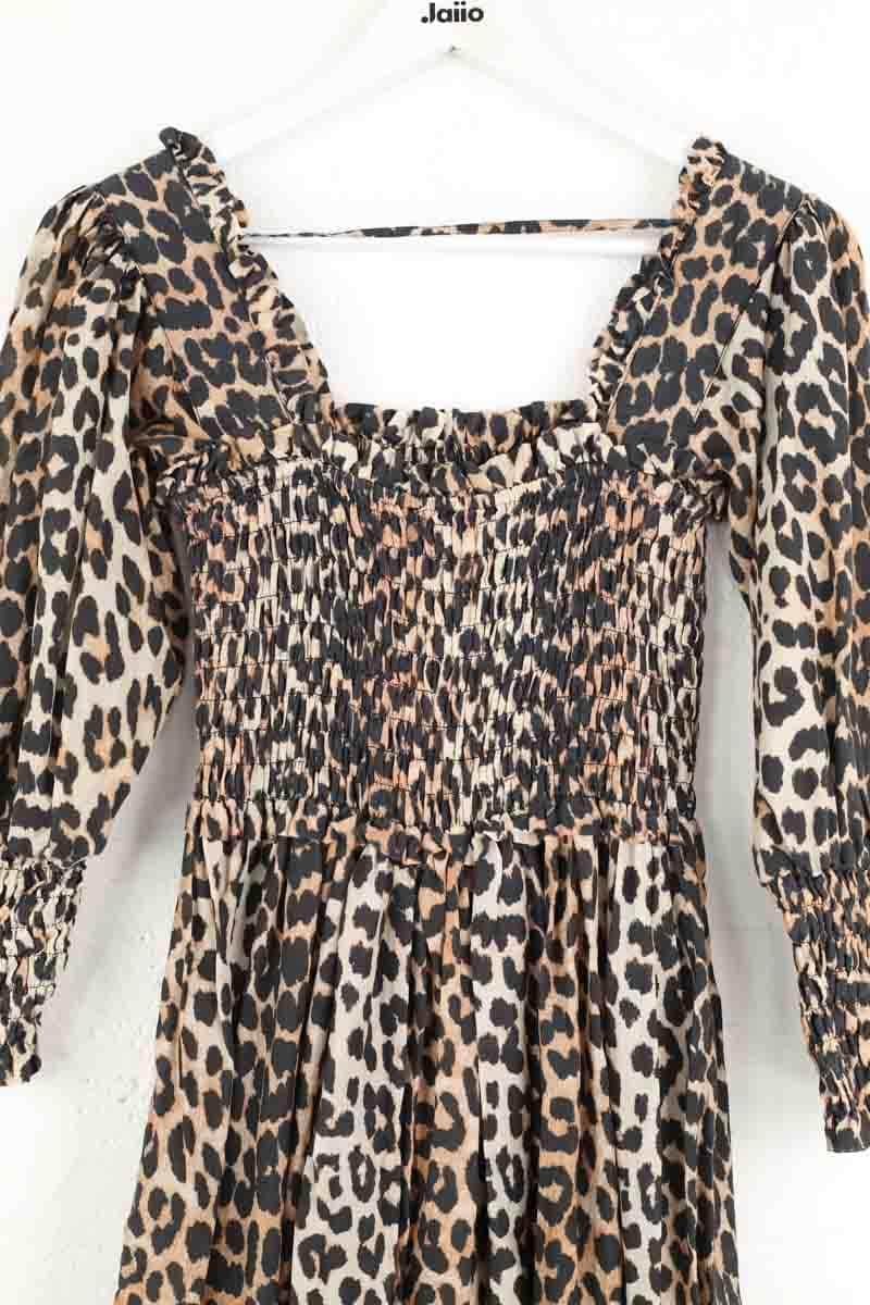 Robe Ganni Beige en Coton