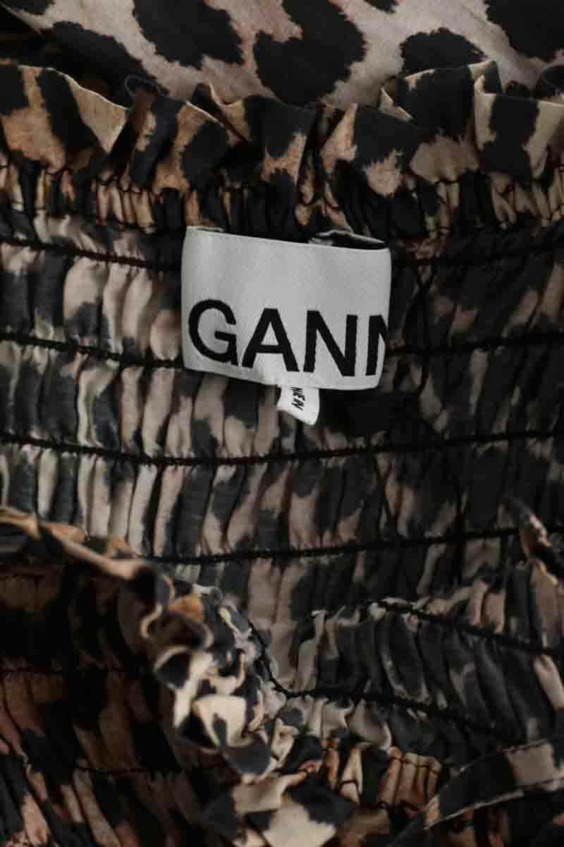 Robe Ganni Beige en Coton