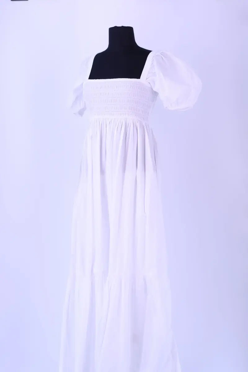 Robe Ganni Blanc en Coton
