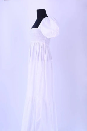 Robe Ganni Blanc en Coton
