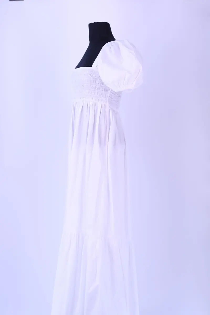Robe Ganni Blanc en Coton