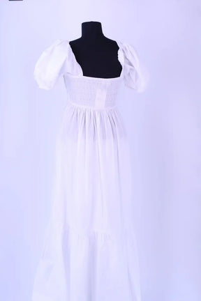 Robe Ganni Blanc en Coton