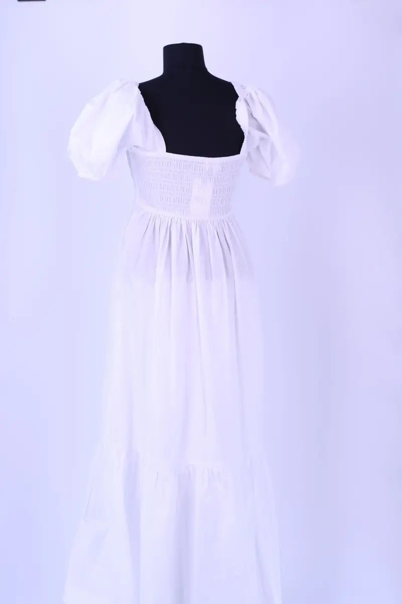Robe Ganni Blanc en Coton