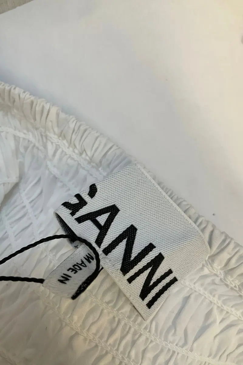 Robe Ganni Blanc en Coton