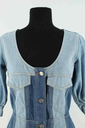 Robe Ganni Bleu en Coton