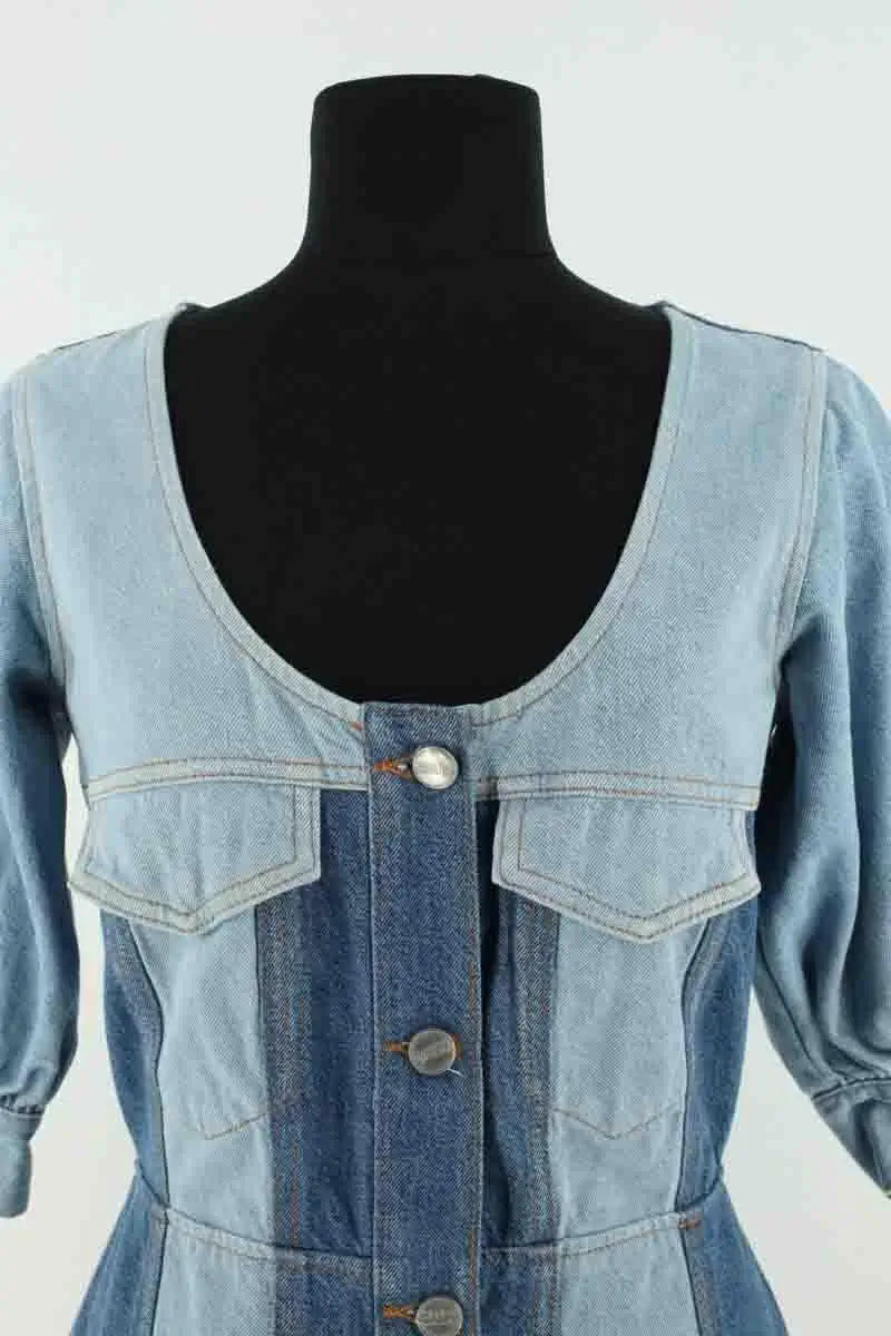 Robe Ganni Bleu en Coton