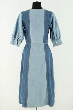 Robe Ganni Bleu en Coton