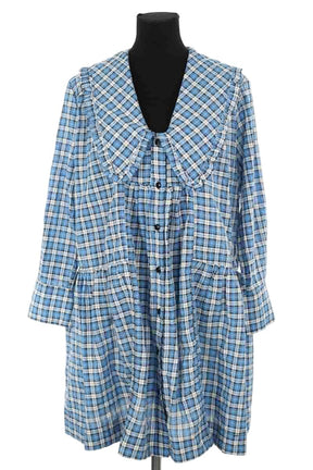 Robe Ganni Bleu en Polyester, taille M - Seconde Main