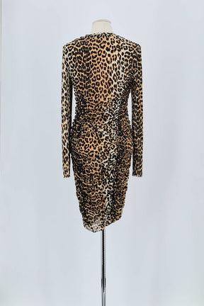 Robe Ganni Marron en Polyamide