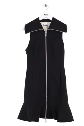 Robe Ganni Noir en Synthétique, taille XS - Seconde Main