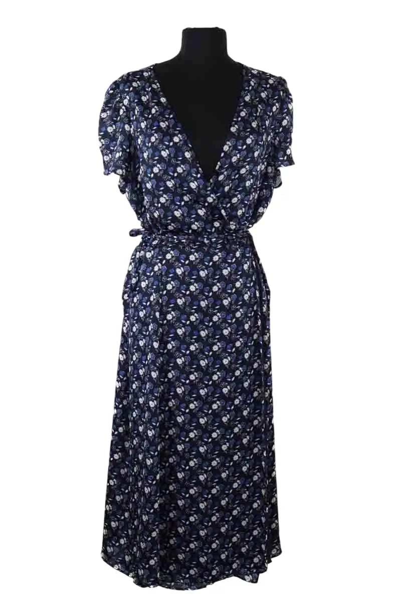 Robe Gerard Darel Marine en Synthétique, taille XXL - Seconde Main