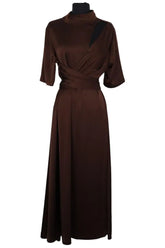Robe Gestuz Marron en Synthétique, taille S - Seconde Main