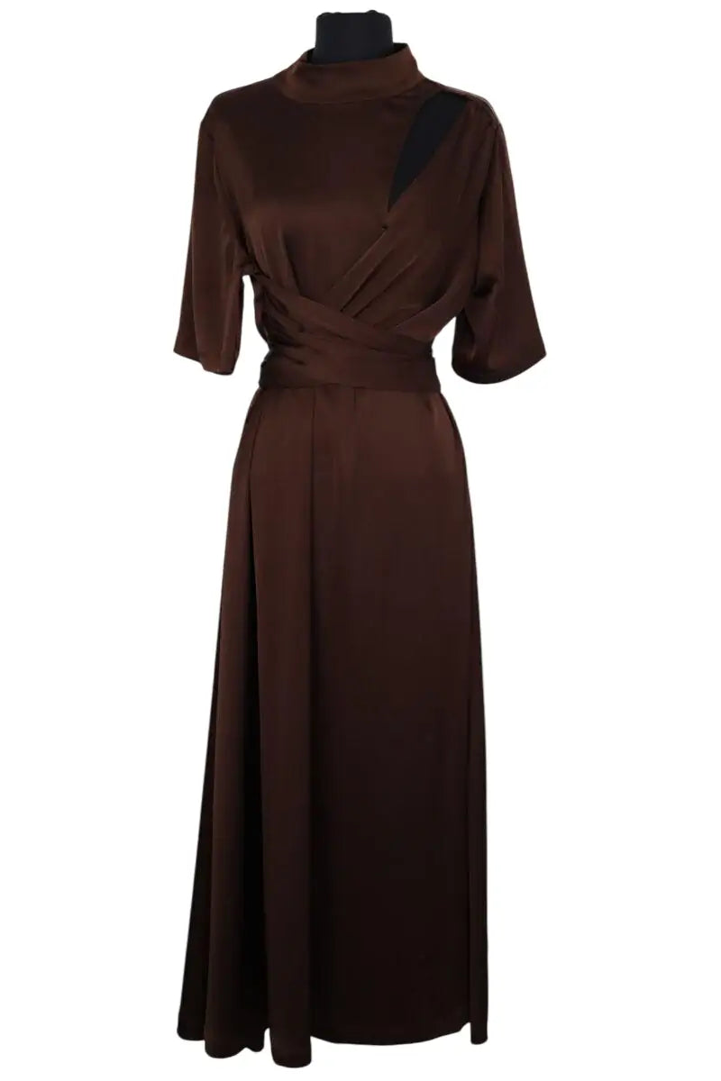 Robe Gestuz Marron en Synthétique, taille S - Seconde Main