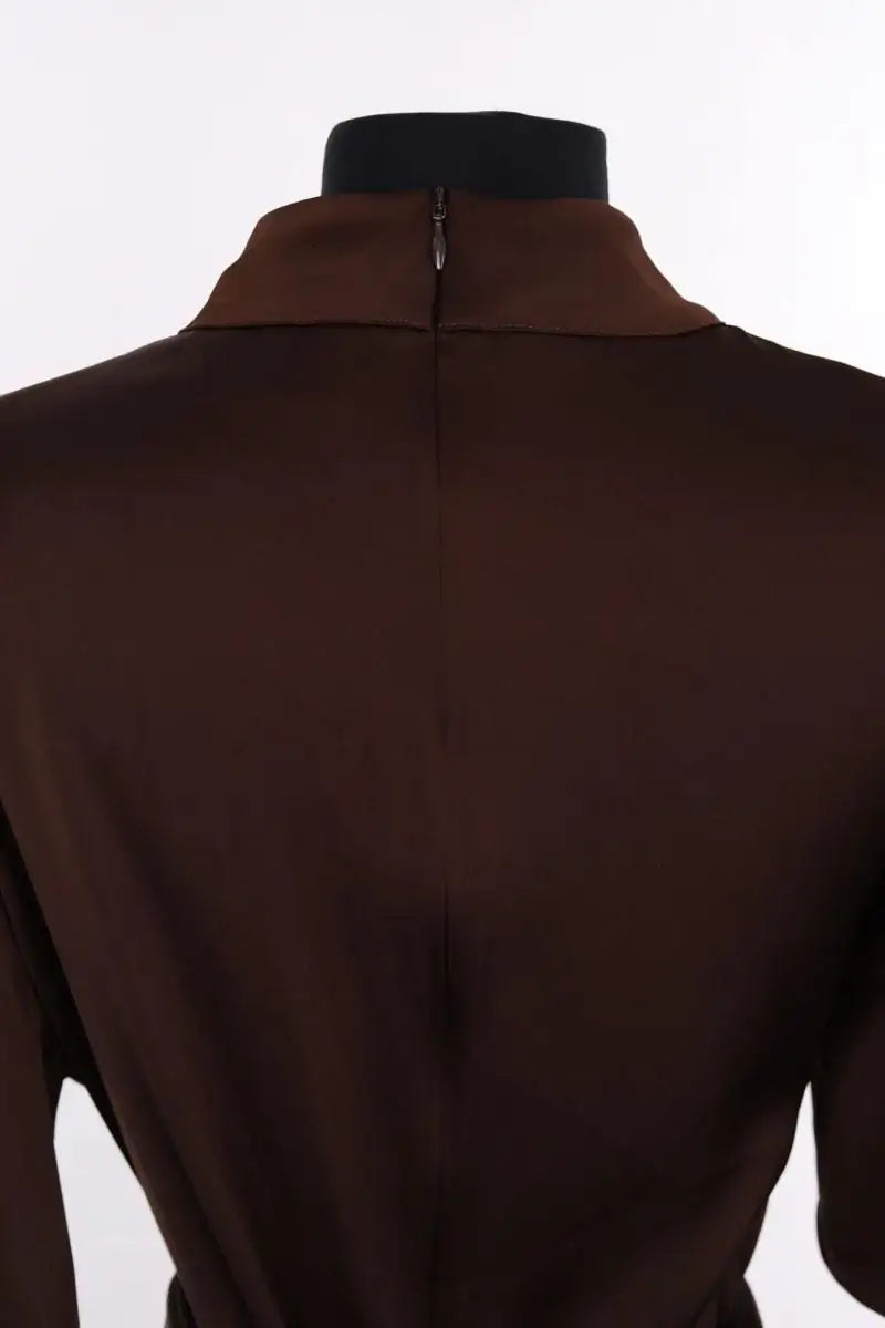 Robe Gestuz Marron en Synthétique