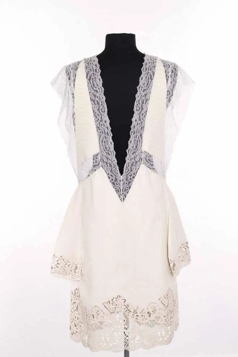 Robe Givenchy Ecru en Cuirs exotiques