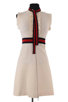 Robe Gucci Ecru en Synthétique, taille XS - Seconde Main