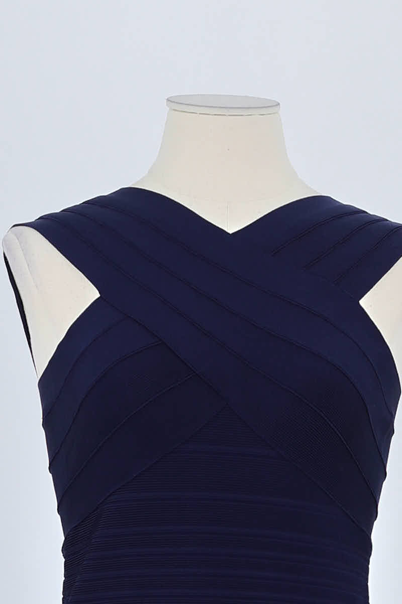 Robe Herve Leger Marine en Coton