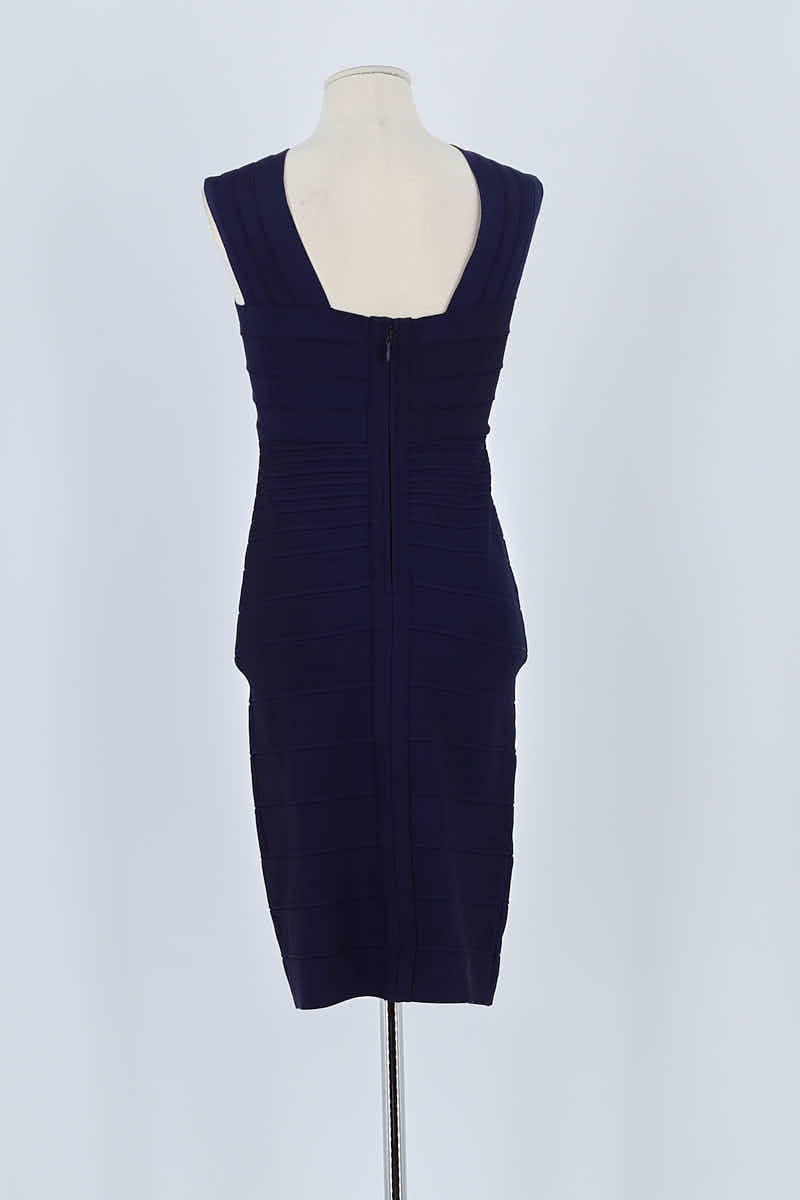 Robe Herve Leger Marine en Coton