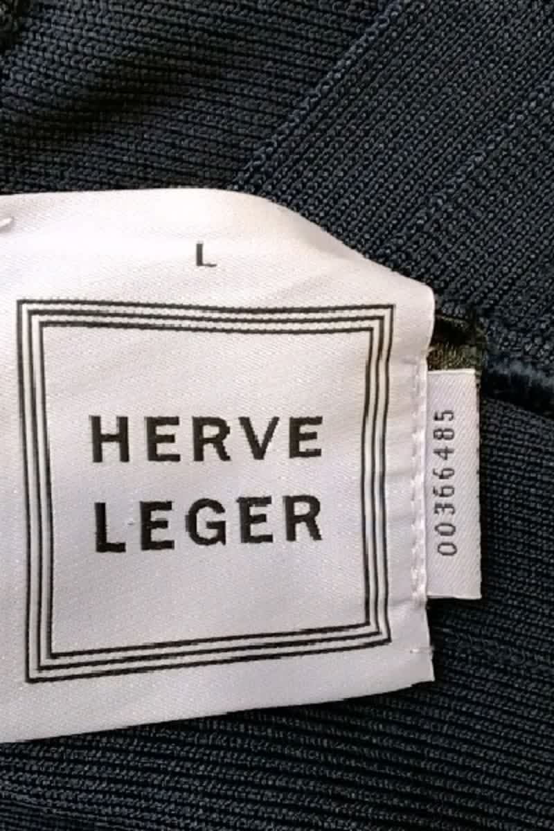 Robe Herve Leger Marine en Coton