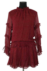 Robe Hoss Intropia Bordeaux en Viscose, taille S - Seconde Main