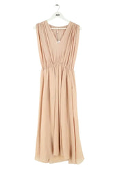 Robe INDRESS Beige en Soie, taille M - Seconde Main