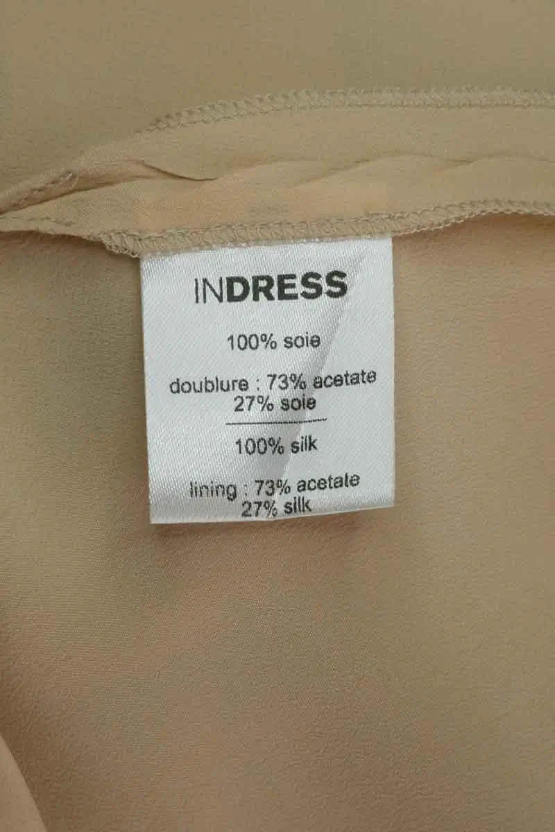 Robe INDRESS Beige en Soie