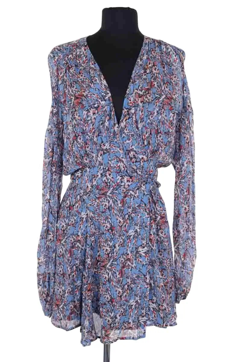 Robe Iro Bleu en Synthétique, taille M - Seconde Main