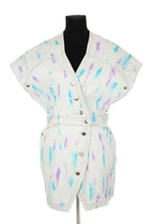Robe Iro Meuzal Bleu en Coton, taille S - Seconde Main