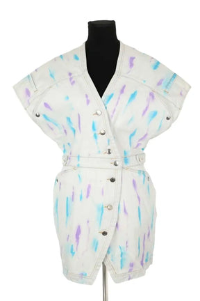 Robe Iro Meuzal Bleu en Coton, taille S - Seconde Main