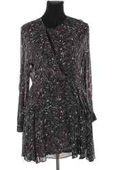 Robe Iro Noir en Viscose, taille L - Seconde Main