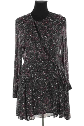 Robe Iro Noir en Viscose, taille L - Seconde Main