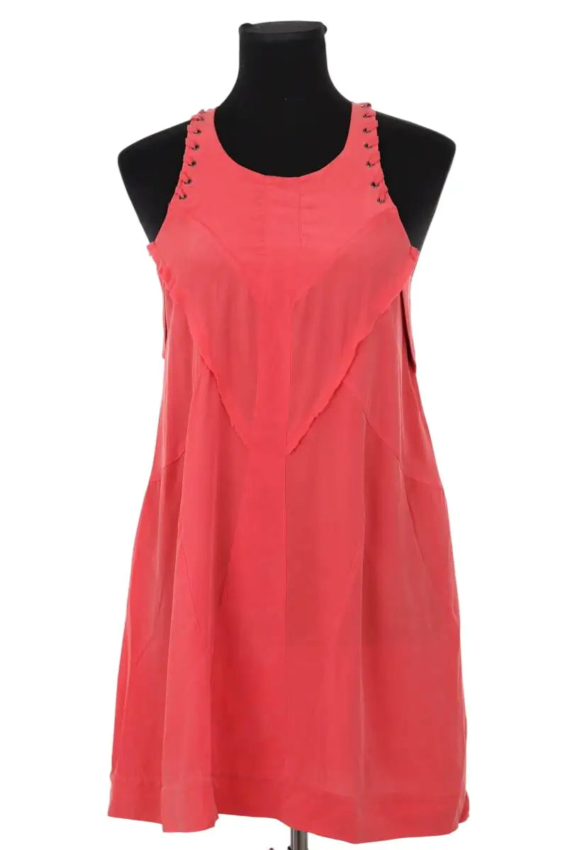 Robe Iro Rouge en Soie, taille XS - Seconde Main