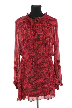 Robe Iro Rouge en Viscose, taille L - Seconde Main