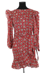 Robe Isabel Marant Étoile Rouge en Lin, taille M - Seconde Main