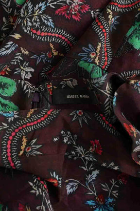 Robe Isabel Marant Marron en Synthétique