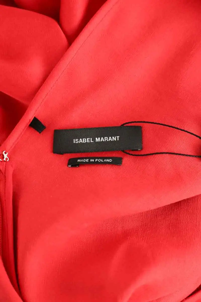 Robe Isabel Marant Rouge en Viscose