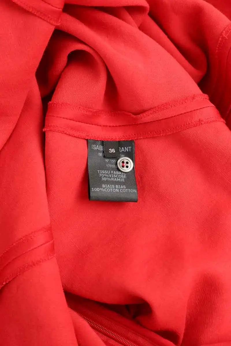Robe Isabel Marant Rouge en Viscose