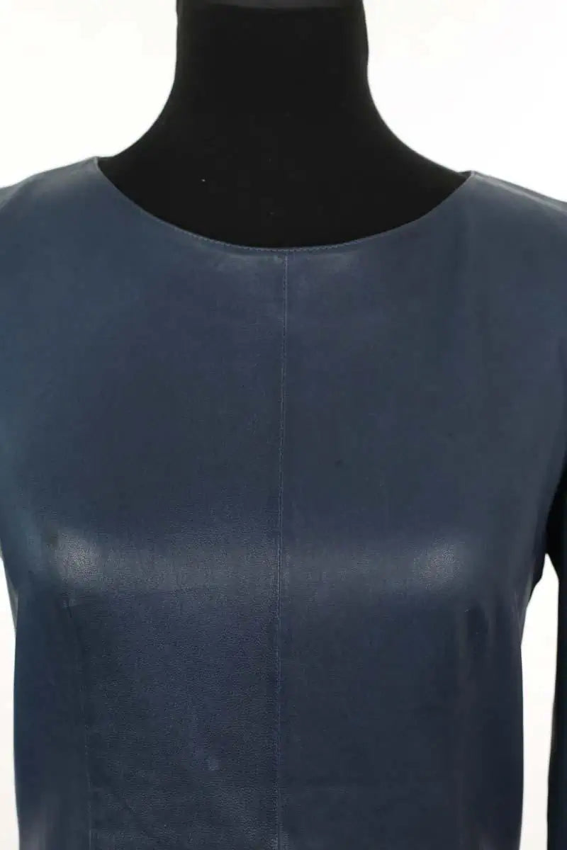 Robe Jitrois Bleu en Cuir