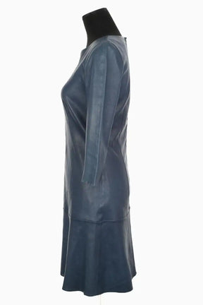 Robe Jitrois Bleu en Cuir
