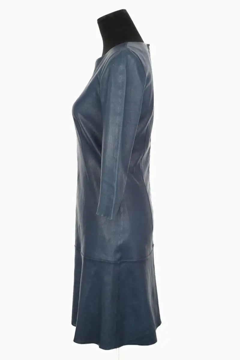 Robe Jitrois Bleu en Cuir