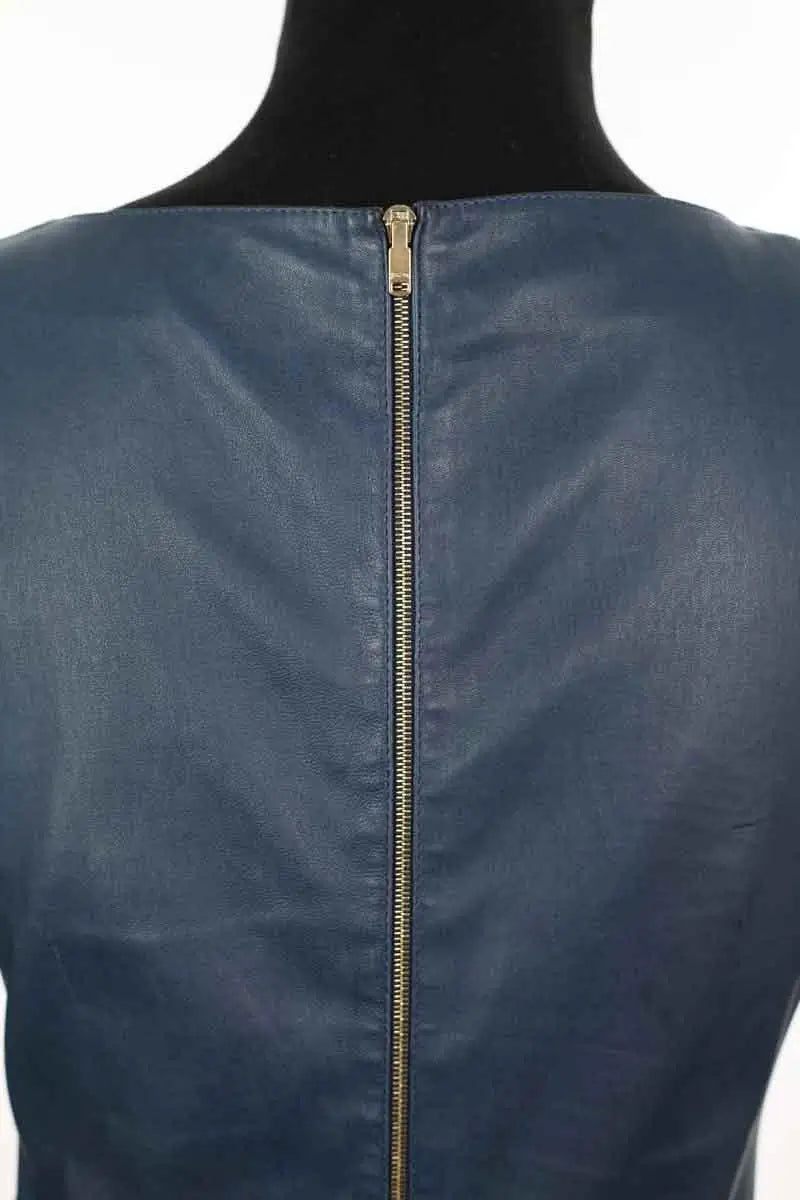 Robe Jitrois Bleu en Cuir
